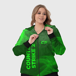Женский 3D-костюм Counter Strike 2 - green gradient вертикально, цвет: 3D-черный — фото 2