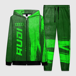 Женский 3D-костюм Audi - green gradient по-вертикали, цвет: 3D-черный