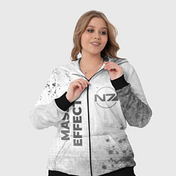 Женский 3D-костюм Mass Effect - white gradient вертикально, цвет: 3D-черный — фото 2