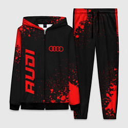Женский 3D-костюм Audi - red gradient вертикально, цвет: 3D-черный