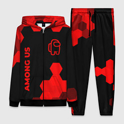 Женский 3D-костюм Among Us - red gradient вертикально, цвет: 3D-черный
