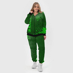 Женский 3D-костюм In Flames - green gradient вертикально, цвет: 3D-черный — фото 2