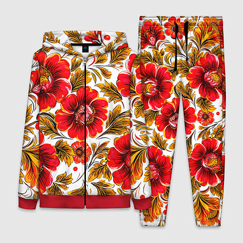 Женский костюм Русская традиционная живопись / 3D-Красный – фото 1