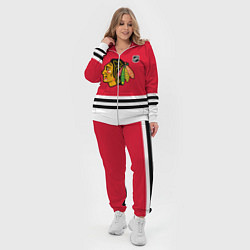 Женский 3D-костюм Чикаго Блэкхокс хоккей, цвет: 3D-белый — фото 2