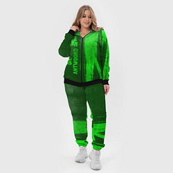 Женский 3D-костюм Die Antwoord - green gradient по-вертикали, цвет: 3D-черный — фото 2