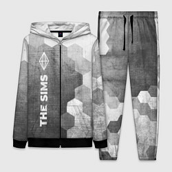 Женский 3D-костюм The Sims - grey gradient по-вертикали, цвет: 3D-черный
