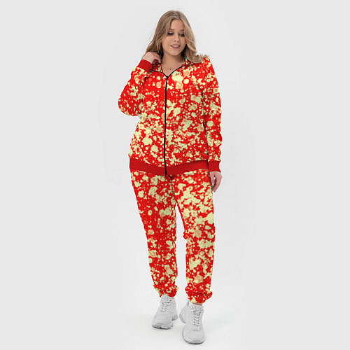 Женский костюм Пятнистый красно-жёлтый / 3D-Красный – фото 4