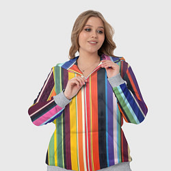 Женский 3D-костюм Разноцветная полоска, цвет: 3D-меланж — фото 2