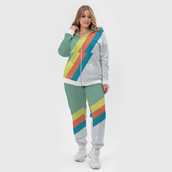 Женский 3D-костюм Рок молния Боуи весенняя палитра, цвет: 3D-белый — фото 2