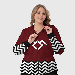 Женский 3D-костюм Твин Пикс - лого, цвет: 3D-черный — фото 2