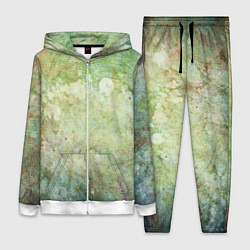 Женский 3D-костюм Абстракция - faded spots on a green background, цвет: 3D-белый