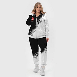 Женский 3D-костюм Umbrella Corp - black and white, цвет: 3D-белый — фото 2