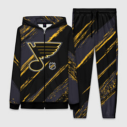 Женский 3D-костюм Сент Луис Блюз - агрессивная текстура, цвет: 3D-черный