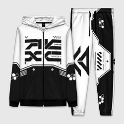 Женский 3D-костюм Кибер текстура - черно белая, цвет: 3D-черный