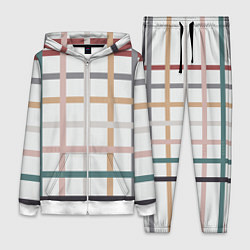 Женский 3D-костюм Плетенка пастельная, цвет: 3D-белый