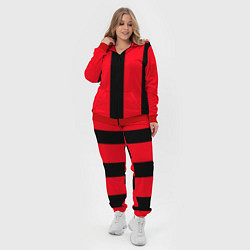 Женский 3D-костюм Color black red line, цвет: 3D-красный — фото 2