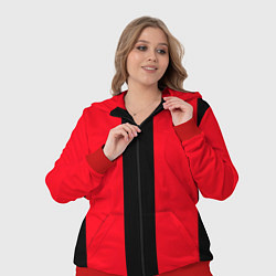 Женский 3D-костюм Color black red line, цвет: 3D-красный — фото 2