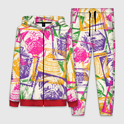 Женский 3D-костюм Мопс и праздник, цвет: 3D-красный