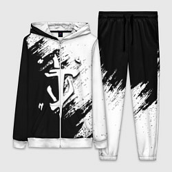 Женский костюм Doom штрихи красок черные