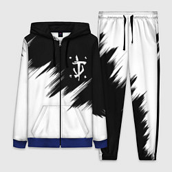 Женский 3D-костюм Doom краски черно белый, цвет: 3D-синий