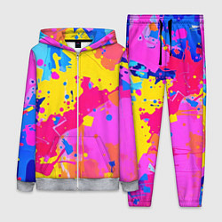Женский 3D-костюм Яркие пятна акриловой краски на стене, цвет: 3D-меланж