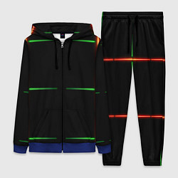 Женский костюм Color black green orange stripes