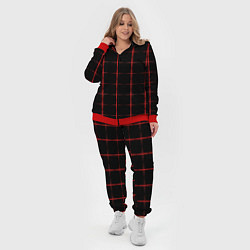 Женский 3D-костюм Color black red crosses, цвет: 3D-красный — фото 2