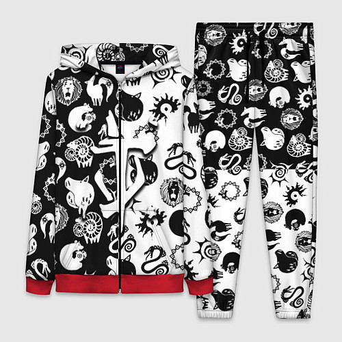 Женский костюм Doom anime black pattern / 3D-Красный – фото 1