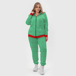 Женский 3D-костюм Color green stripes, цвет: 3D-красный — фото 2