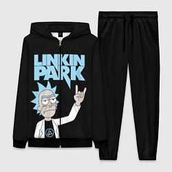 Женский 3D-костюм Linkin Park и Рик Санчес из Рик и Морти, цвет: 3D-черный