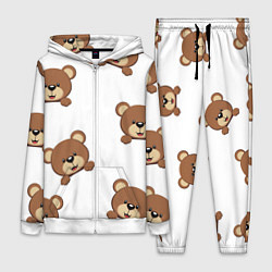 Женский 3D-костюм Мордашка мишки, цвет: 3D-белый