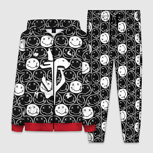 Женский костюм Doom x nirvana pattern / 3D-Красный – фото 1