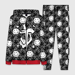 Женский 3D-костюм Doom x nirvana pattern, цвет: 3D-красный