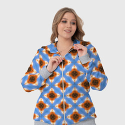 Женский 3D-костюм Калейдоскоп на голубом фоне, цвет: 3D-меланж — фото 2