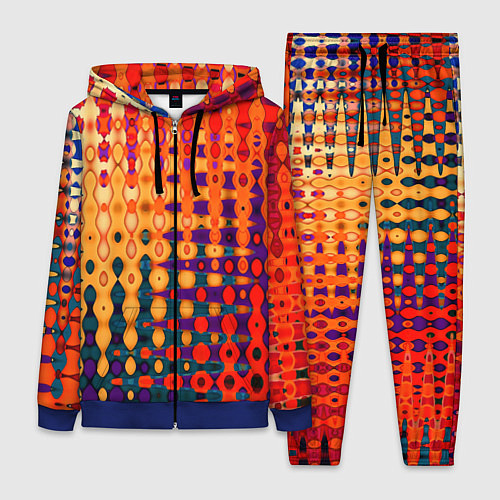 Женский костюм Красно-жёлтый абстракция / 3D-Синий – фото 1