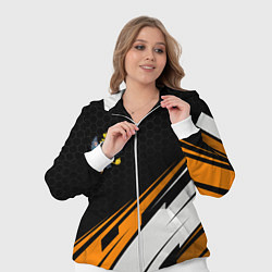 Женский 3D-костюм Российская империя - оранжевый спорт, цвет: 3D-белый — фото 2