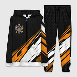 Женский 3D-костюм Российская империя - оранжевый спорт, цвет: 3D-белый