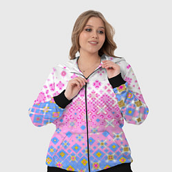 Женский 3D-костюм Розово-голубой узор, цвет: 3D-черный — фото 2