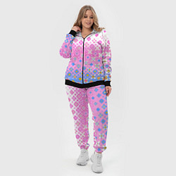 Женский 3D-костюм Розово-голубой узор, цвет: 3D-черный — фото 2