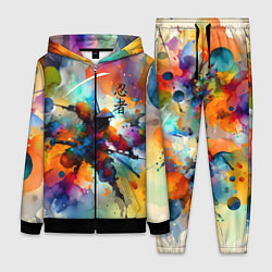 Женский костюм Ninja - watercolor impressionism