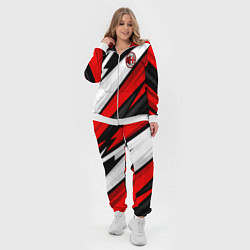 Женский 3D-костюм ФК Милан - абстракция, цвет: 3D-белый — фото 2