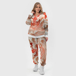 Женский 3D-костюм Японские красные волны, цвет: 3D-белый — фото 2