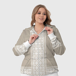 Женский 3D-костюм Славянский орнамент-вышиванка рубаха, цвет: 3D-белый — фото 2