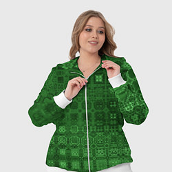 Женский 3D-костюм Текстура изумрудное мерцание, цвет: 3D-белый — фото 2