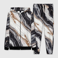 Женский 3D-костюм Текстура жемчужный мрамор, цвет: 3D-черный