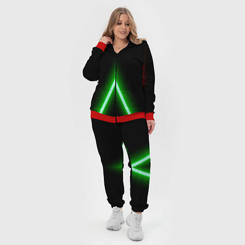 Женский костюм Color neon green / 3D-Красный – фото 4