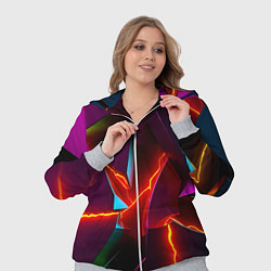 Женский 3D-костюм Fractures multicolored tiles, цвет: 3D-меланж — фото 2