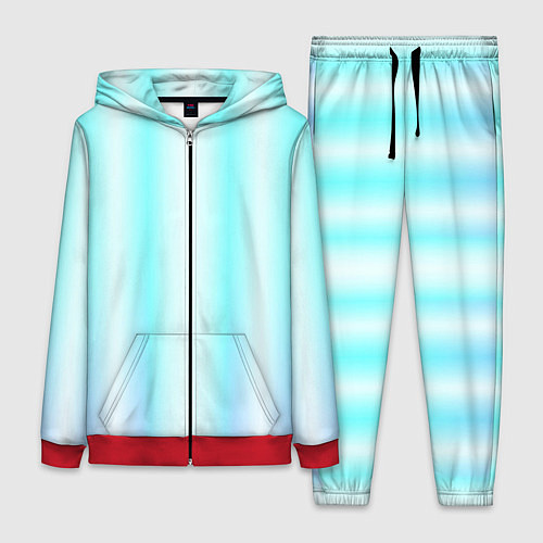 Женский костюм Neon white blue lines / 3D-Красный – фото 1