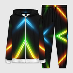 Женский 3D-костюм Neon multicolored lines, цвет: 3D-белый