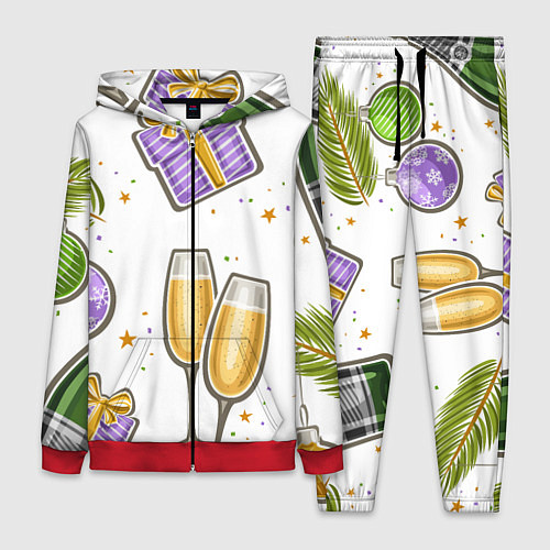 Женский костюм Новогодний вайб / 3D-Красный – фото 1